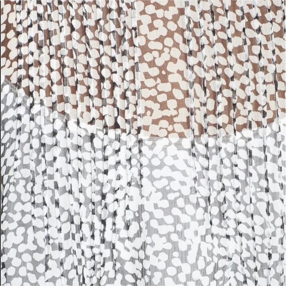 Joie Pure Silk Chiffon Top Black White Raindrop - Picture 2 of 11